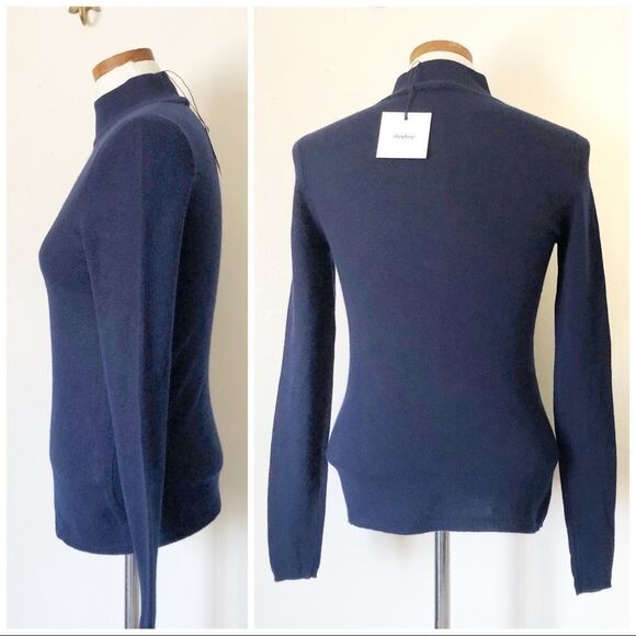 Shopbop Mock neck 100% Cashmere sweater NWT - Picture 6 of 7